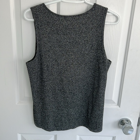 Loft size medium tank top. Black and white speckled - Picture 3 of 4